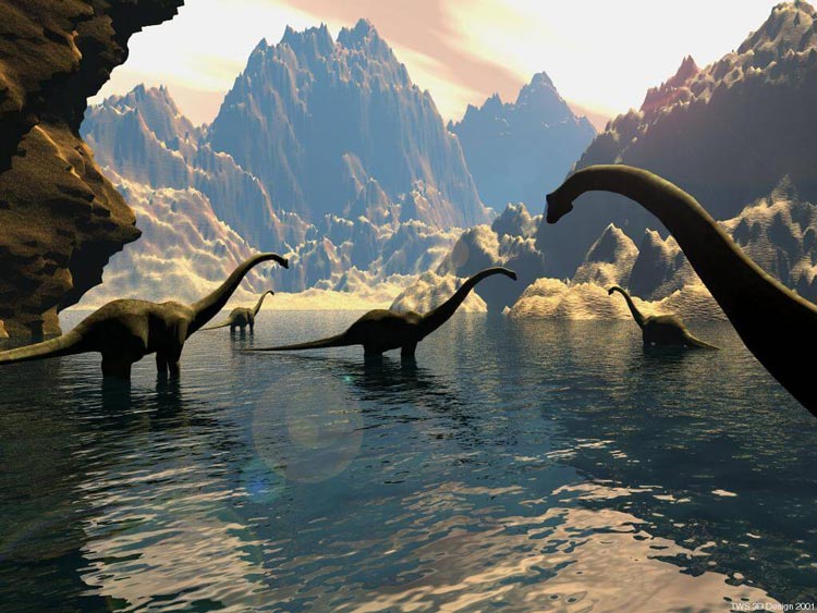 dinosaur-sauropods-wading_127947