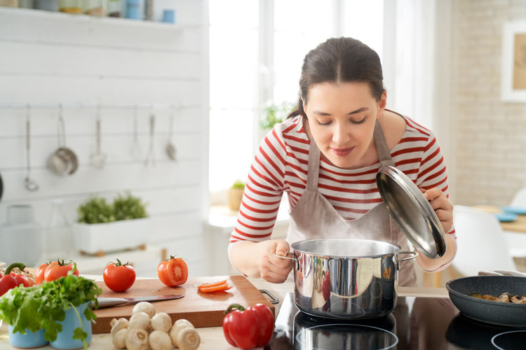 Woman cooking